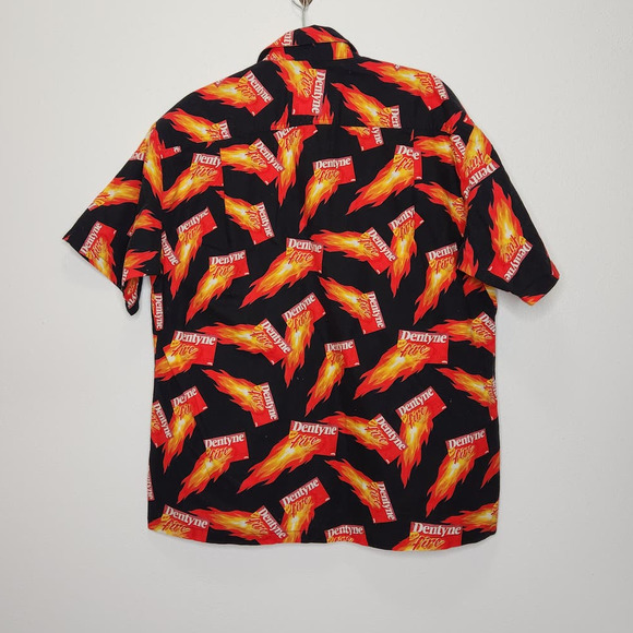 Vintage Dentyne Fire Promo All Over Button Hawaiian Shirt VTG y2K Street - Picture 4 of 4